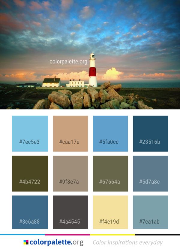 Sky Lighthouse Tower Color Palette