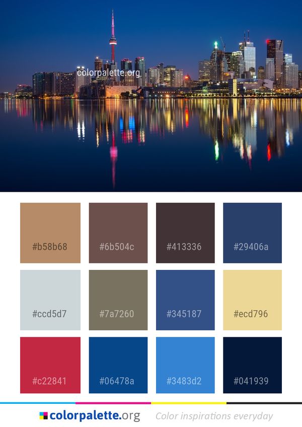Skyline Cityscape Metropolitan Area Color Palette