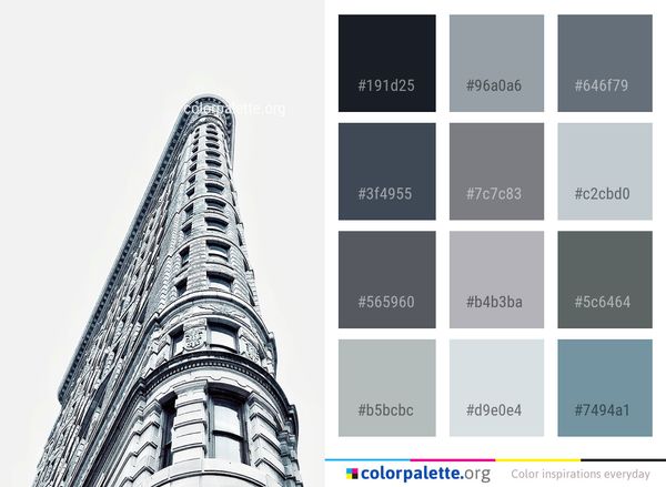 Landmark Building Black And White Color Palette