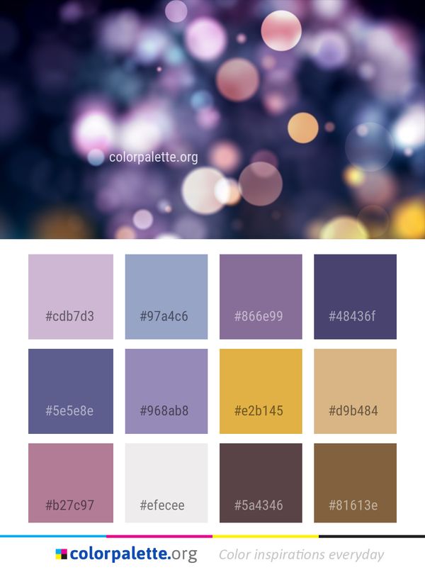 Purple Light Close Up Color Palette