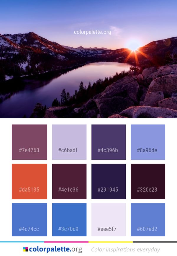 Reflection Nature Wilderness Color Palette