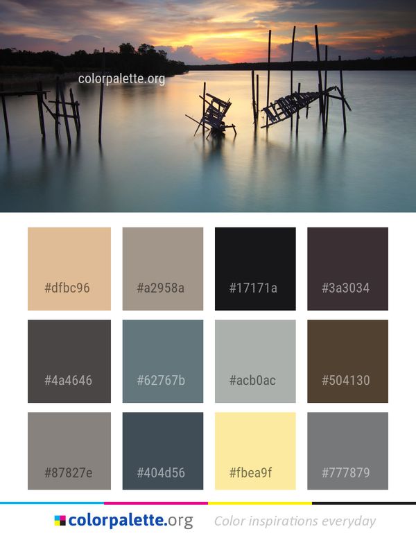 Reflection Water Sky Color Palette
