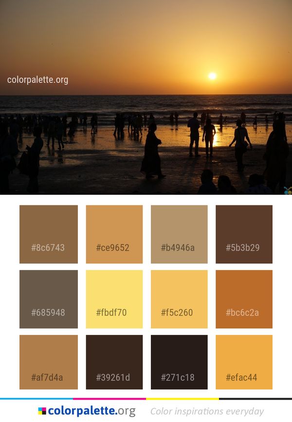 Sea Sunset Body Of Water Color Palette