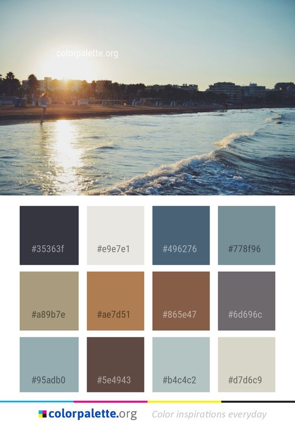 Sea Water Body Of Color Palette