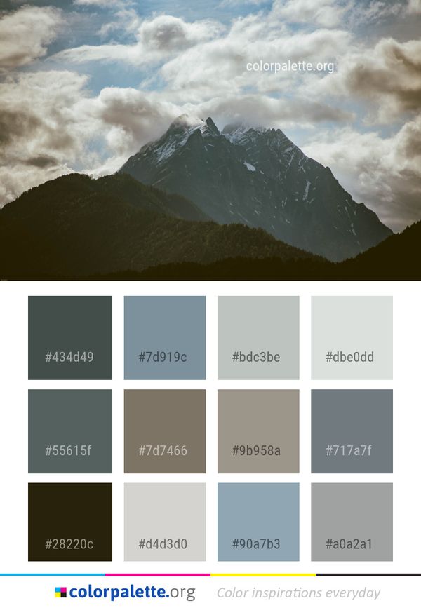 Sky Cloud Mountainous Landforms Color Palette