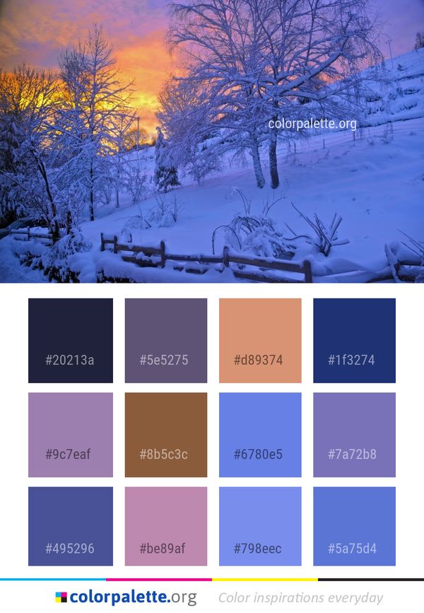 Snow Winter Sky Color Palette