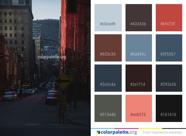 Urban Area City Metropolitan Color Palette