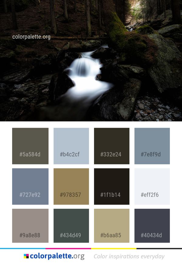 Water Nature Waterfall Color Palette