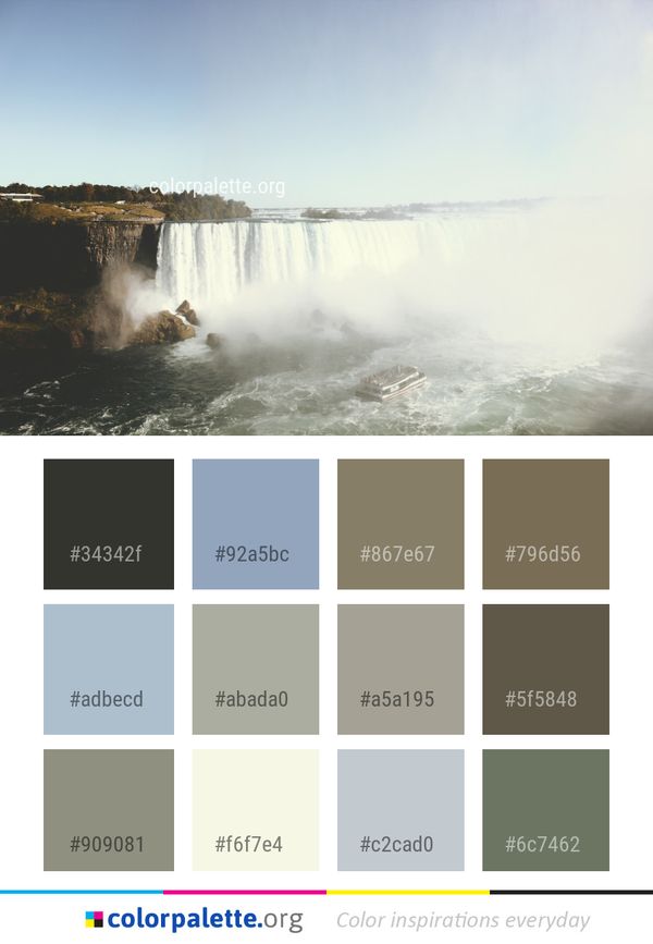 Waterfall Body Of Water Color Palette