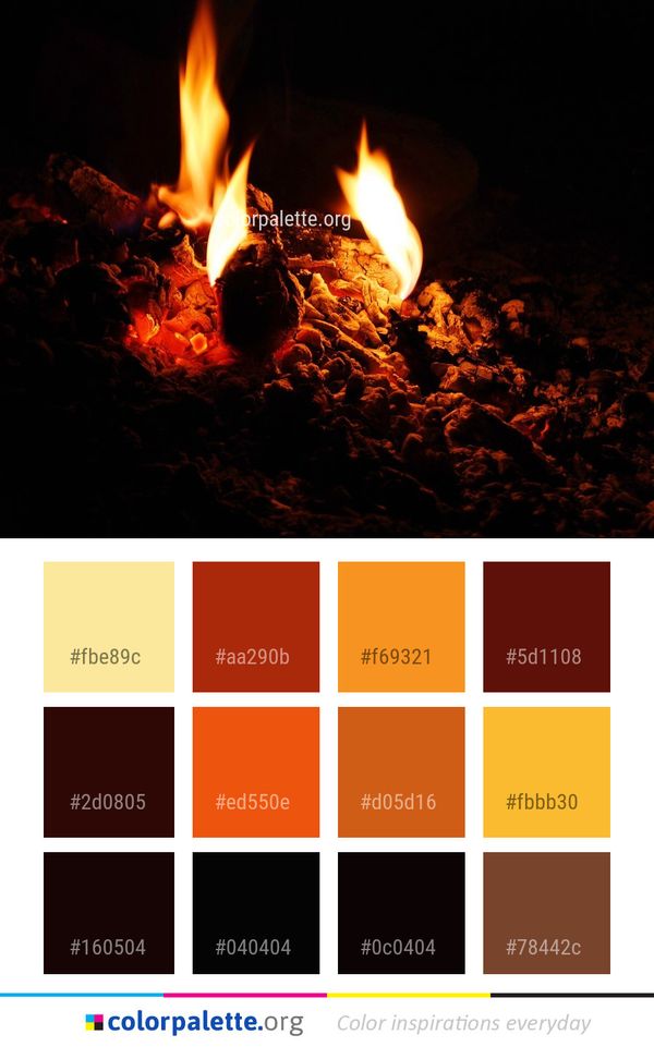 Fire Heat Flame Color Palette