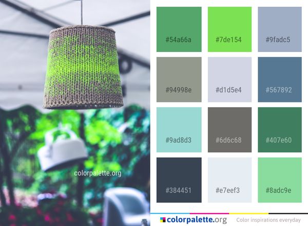 Green Lighting Accessory Lampshade Color Palette