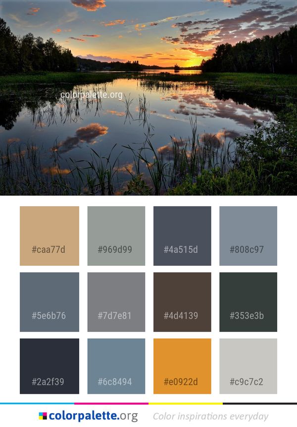 Reflection Nature Water Color Palette