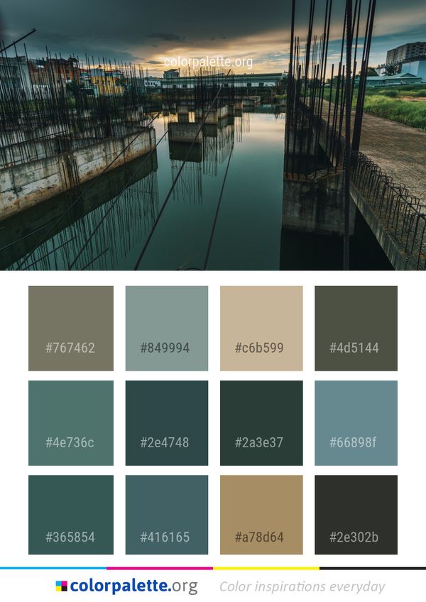 Reflection Waterway Water Color Palette