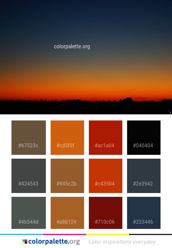 Sky Afterglow Dawn Color Palette