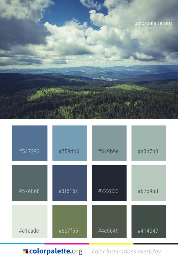 Sky Cloud Highland Color Palette