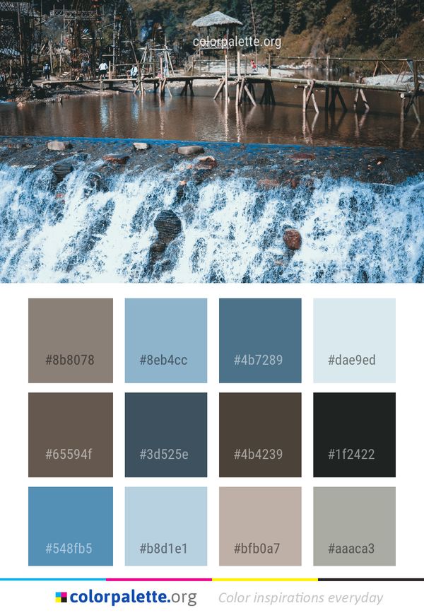 Water Body Of Waterway Color Palette