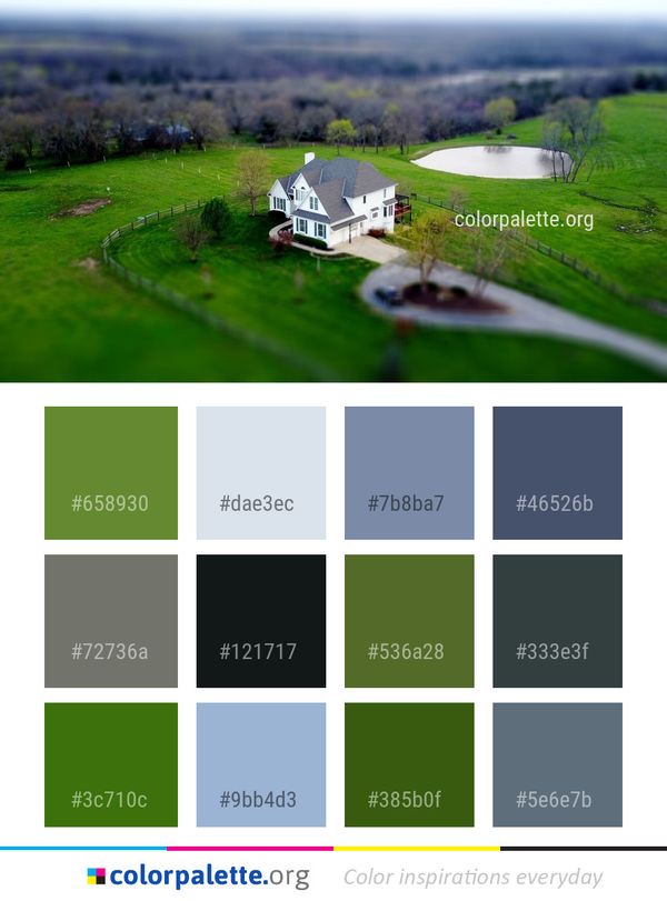 Green Aerial Photography Color Palette