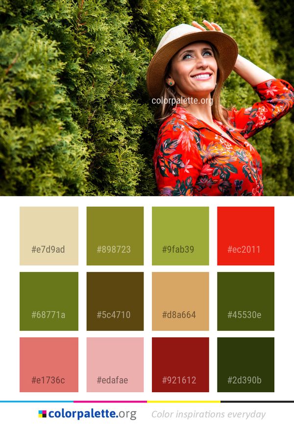 Red Green Nature Color Palette