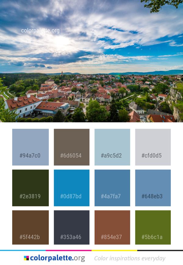Sky Cloud City Color Palette