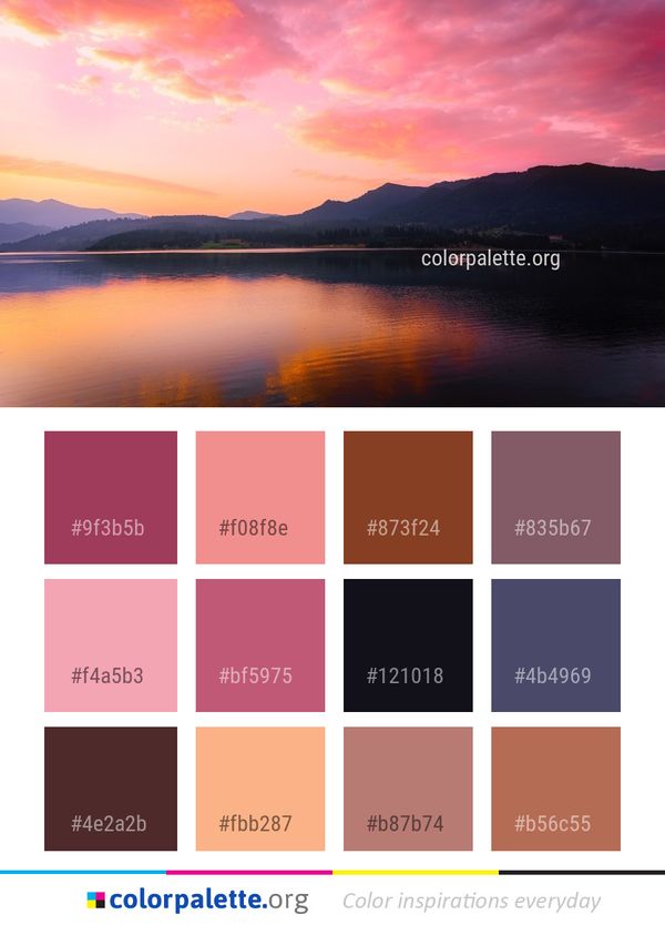 Sky Reflection Afterglow Color Palette