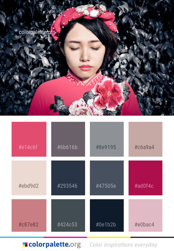 Flower Beauty Human Hair Color Color Palette