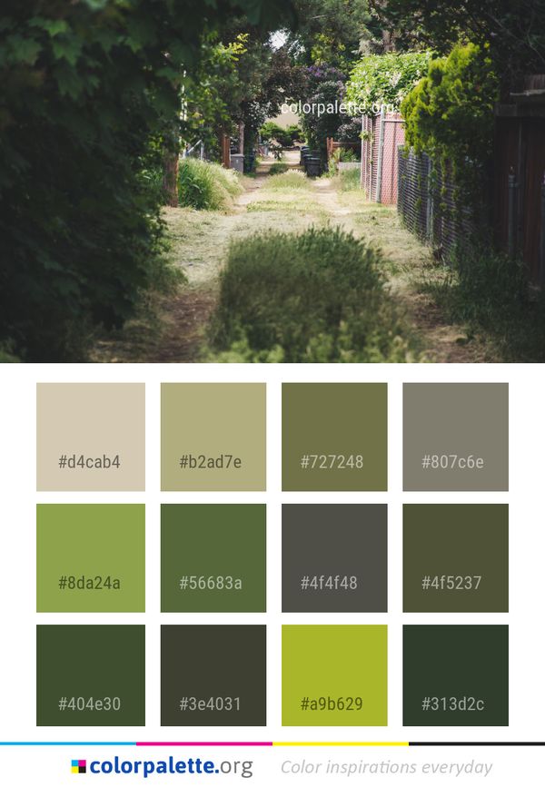 Green Nature Vegetation Color Palette