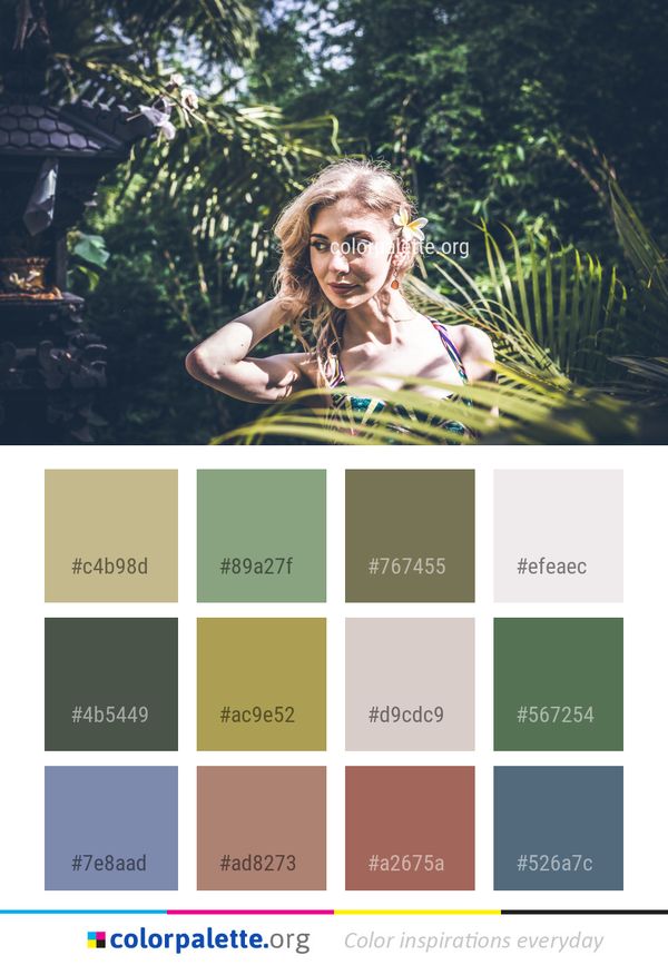 Nature Photograph Green Color Palette