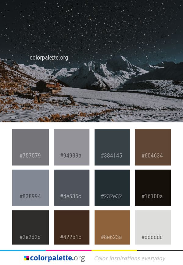 Nature Sky Snow Color Palette