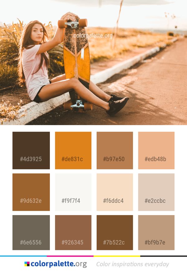 Photograph Girl Leg Color Palette