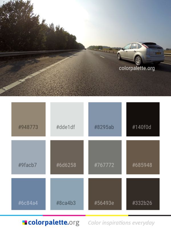 Road Car Motor Vehicle Color Palette