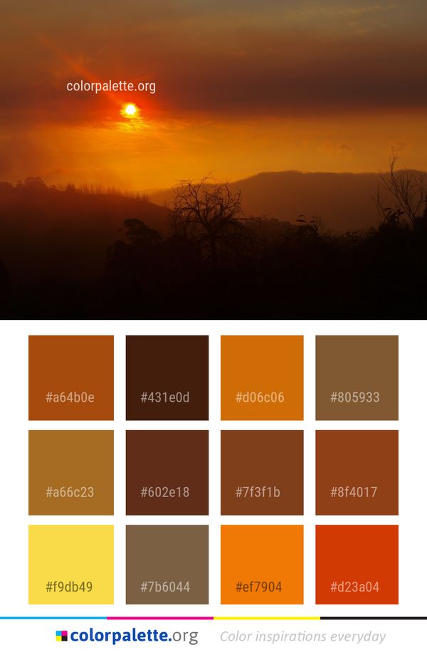 Sky Red At Morning Afterglow Color Palette