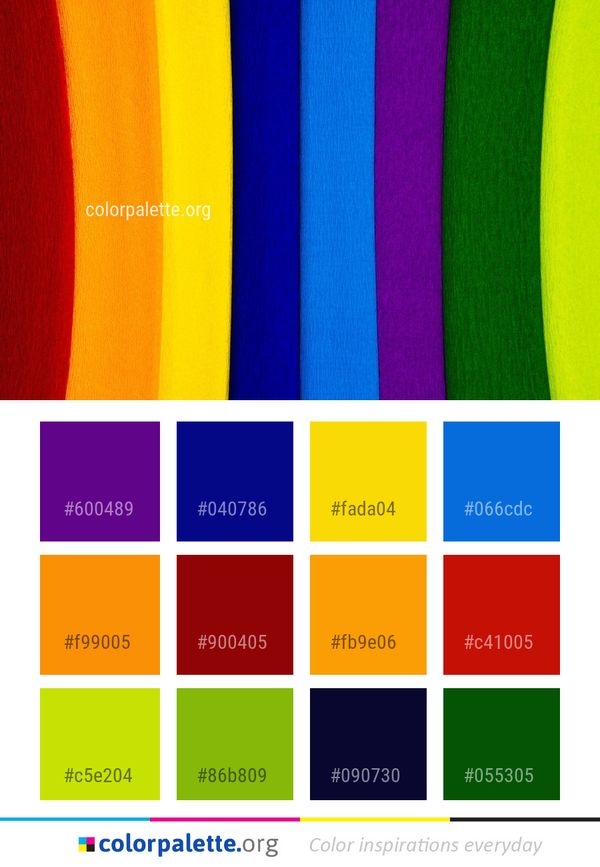 Yellow Red Orange Color Palette