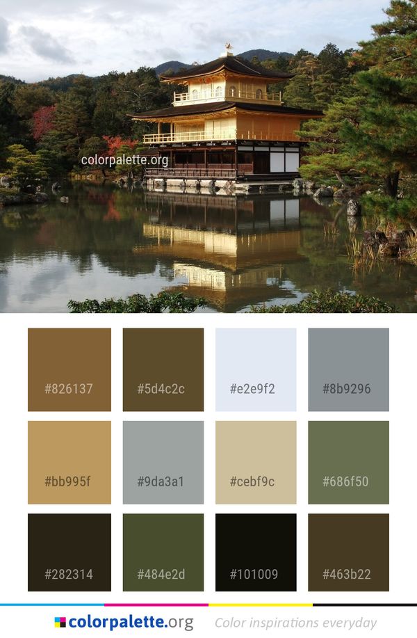 Chinese Architecture Reflection Japanese Color Palette