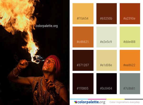 Flame Fire Darkness Color Palette