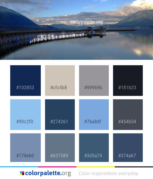 Reflection Sky Nature Color Palette