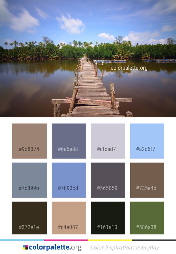 Reflection Sky Water Color Palette