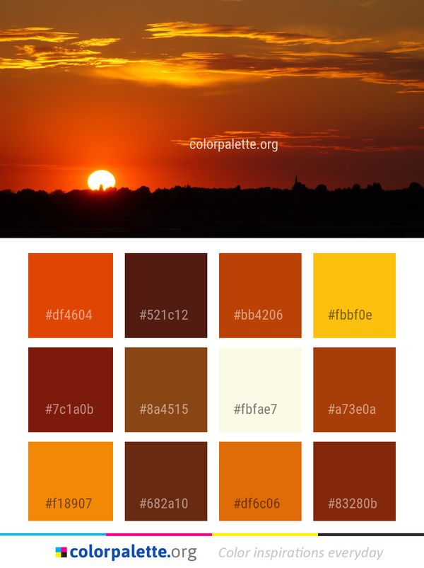 Sky Afterglow Red At Morning Color Palette