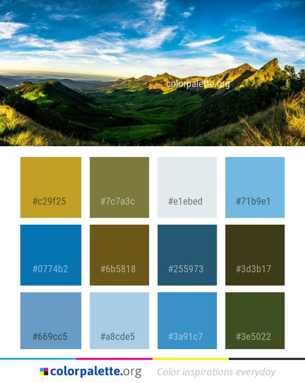 Sky Nature Mountainous Landforms Color Palette