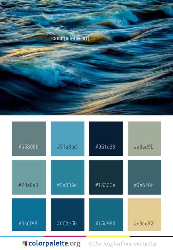 Water Blue Wave Color Palette