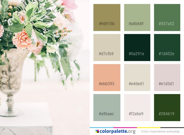 Flower Arranging Pink Color Palette
