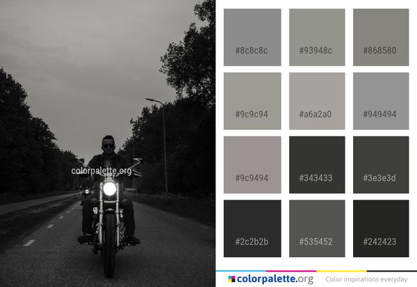 Land Vehicle Motorcycle Car Color Palette