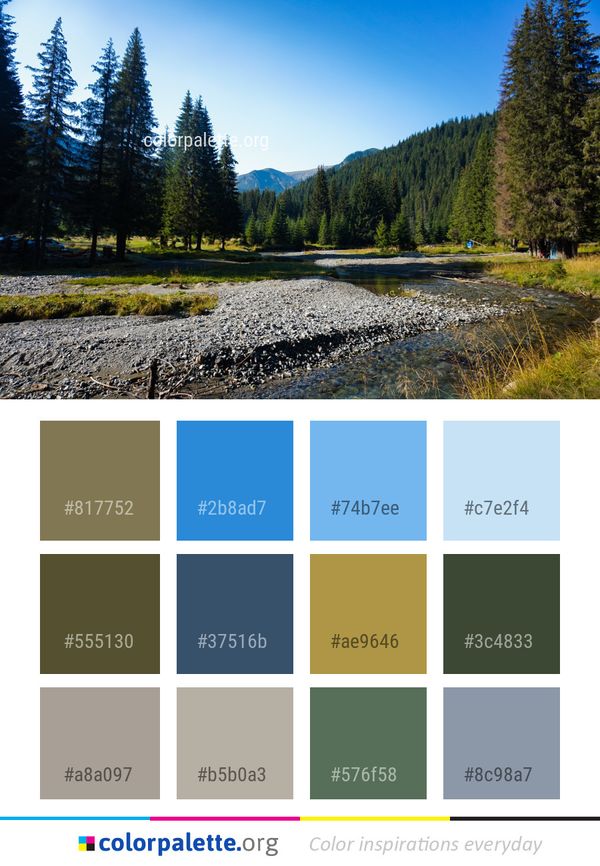 Nature Wilderness Water Color Palette