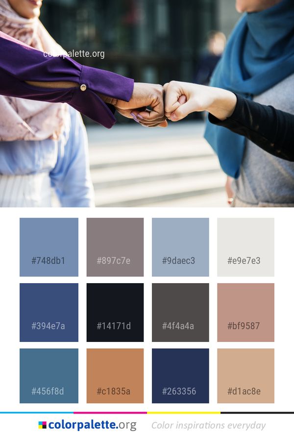 Blue Photograph Hand Color Palette
