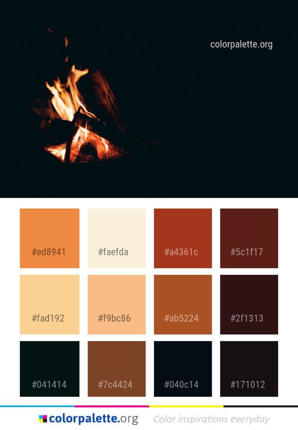Flame Fire Darkness Color Palette