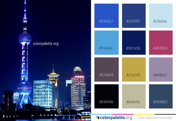 Metropolitan Area Cityscape Tower Color Palette