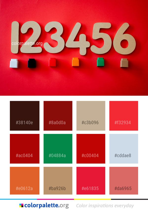 Red Text Font Color Palette