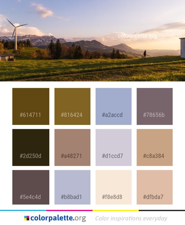 Sky Mountainous Landforms Highland Color Palette