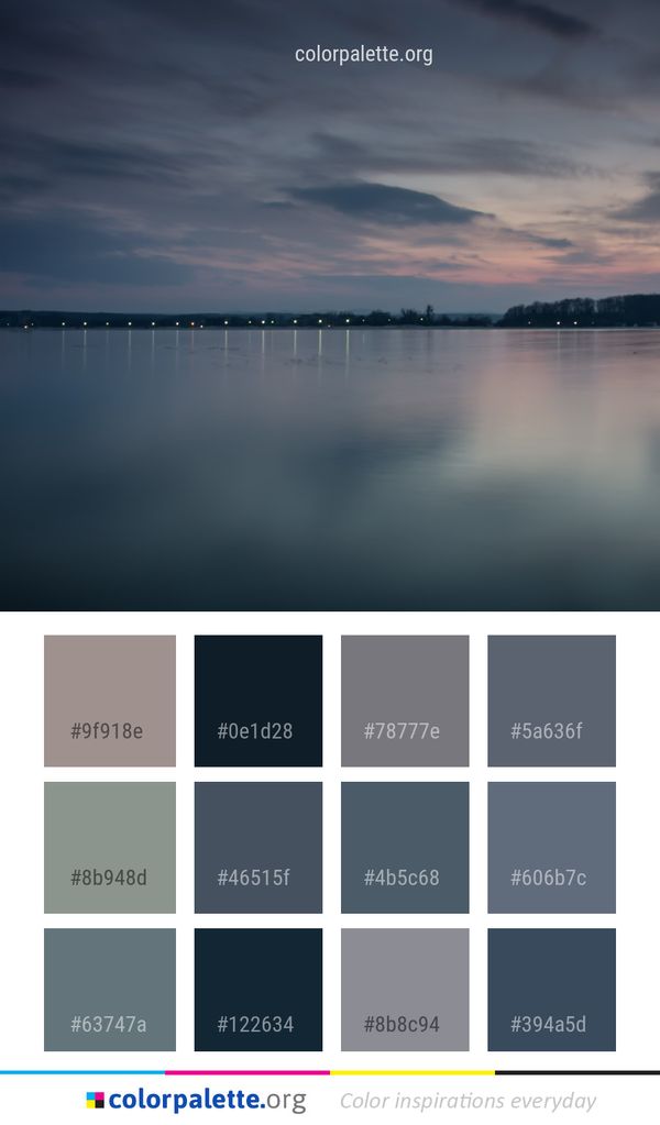 Sky Reflection Water Color Palette