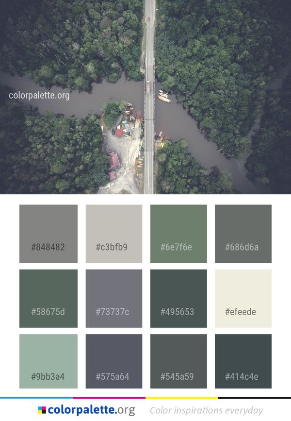 Water Aerial Photography Color Palette