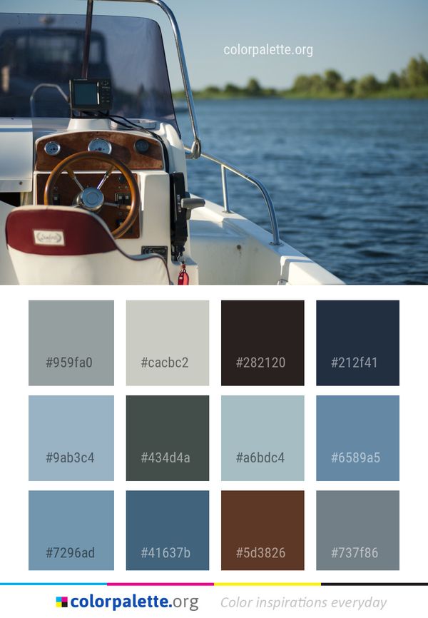 Water Boat Transportation Color Palette